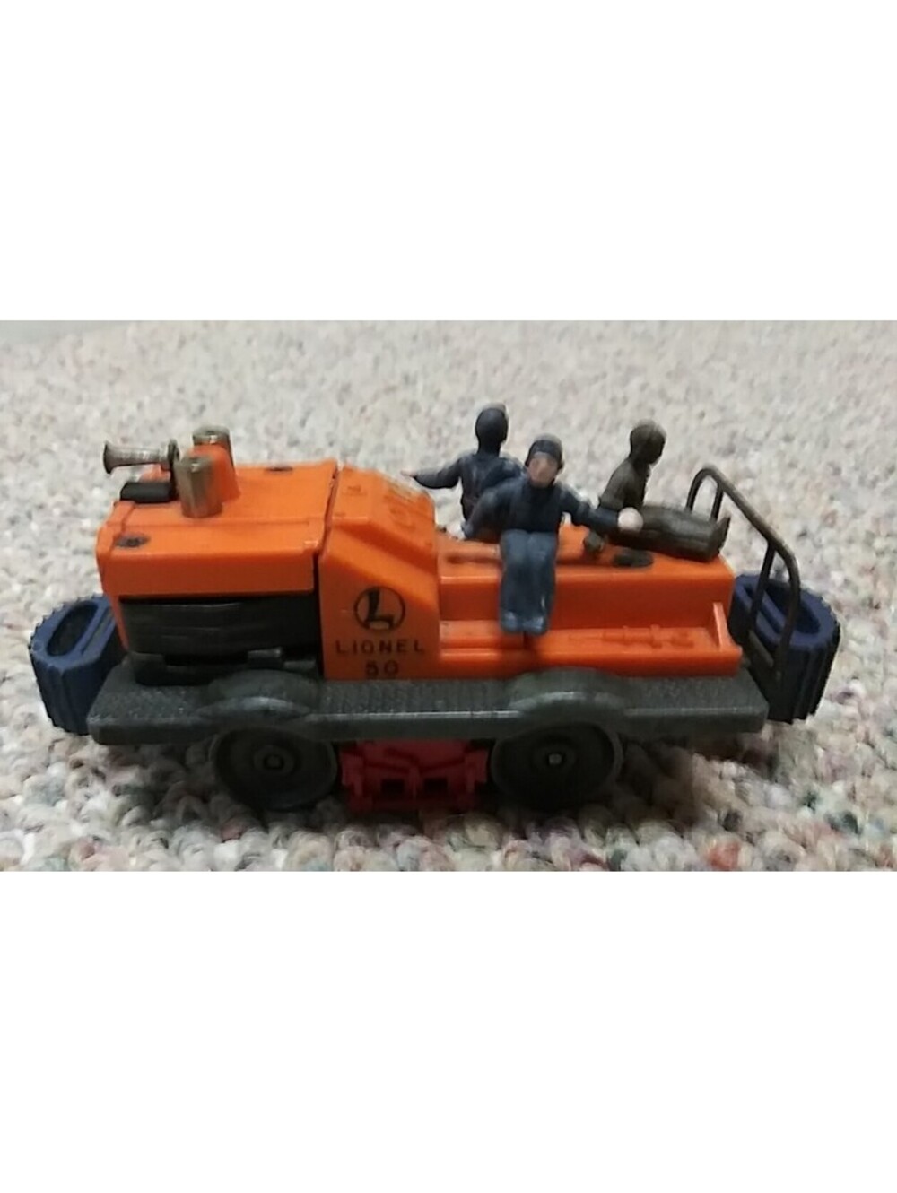 Vintage Lionel 50 O Gauge Motorized Section Gang Car with Moveable Crewman, Die-
